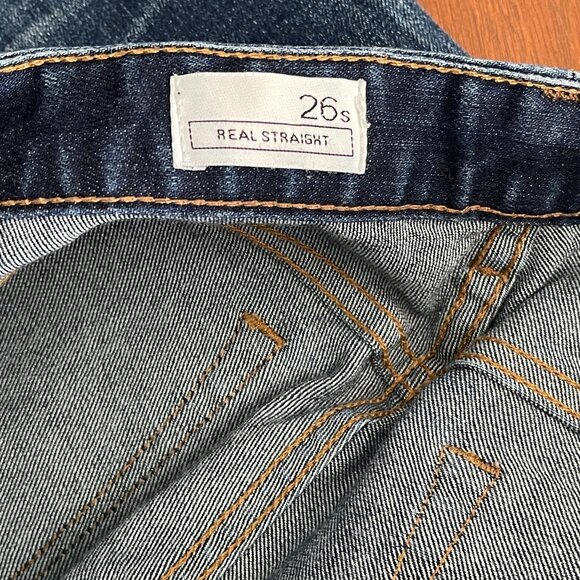 Gap Real Straight Blue Distressed Stretch Jeans Women's Size 26 Short 26S - Picture 6 of 7